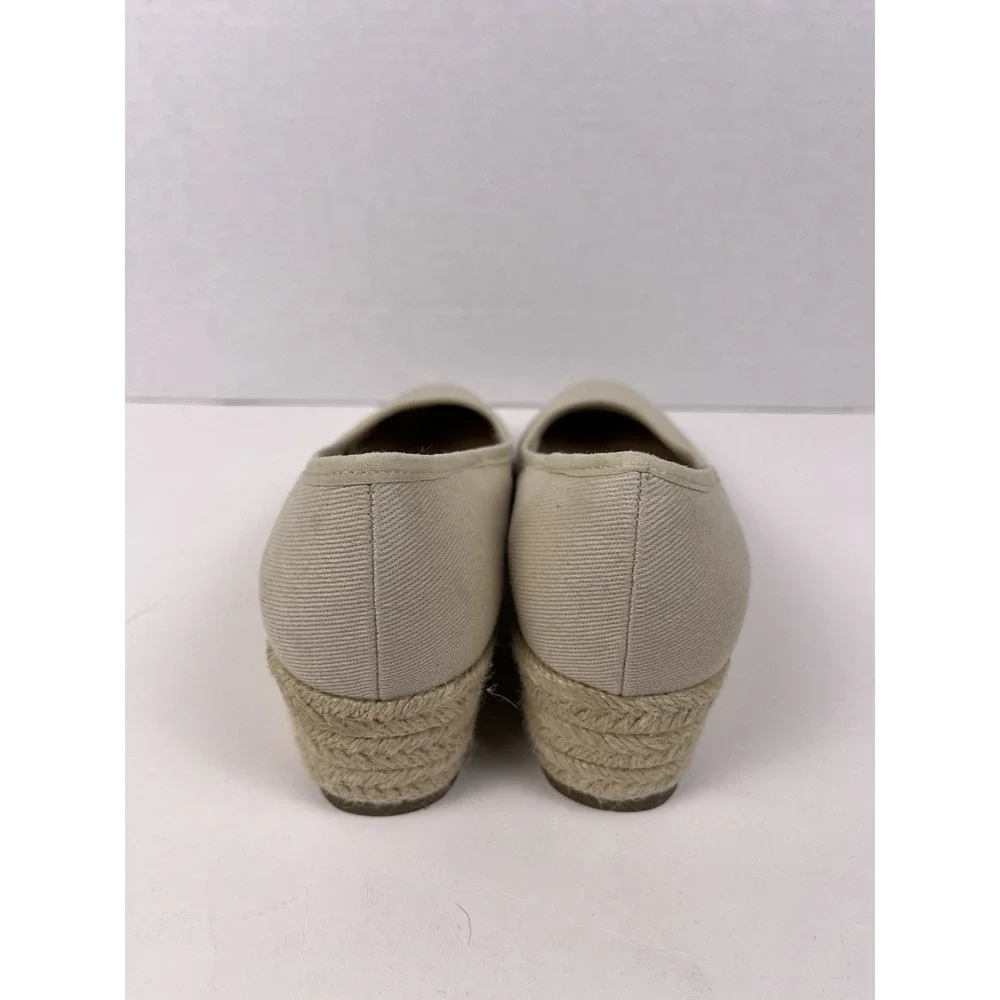 LifeStride‎ Women's Karma Loafer Espadrille Wedges Almond Toe Jute Wrap Sz 5.5